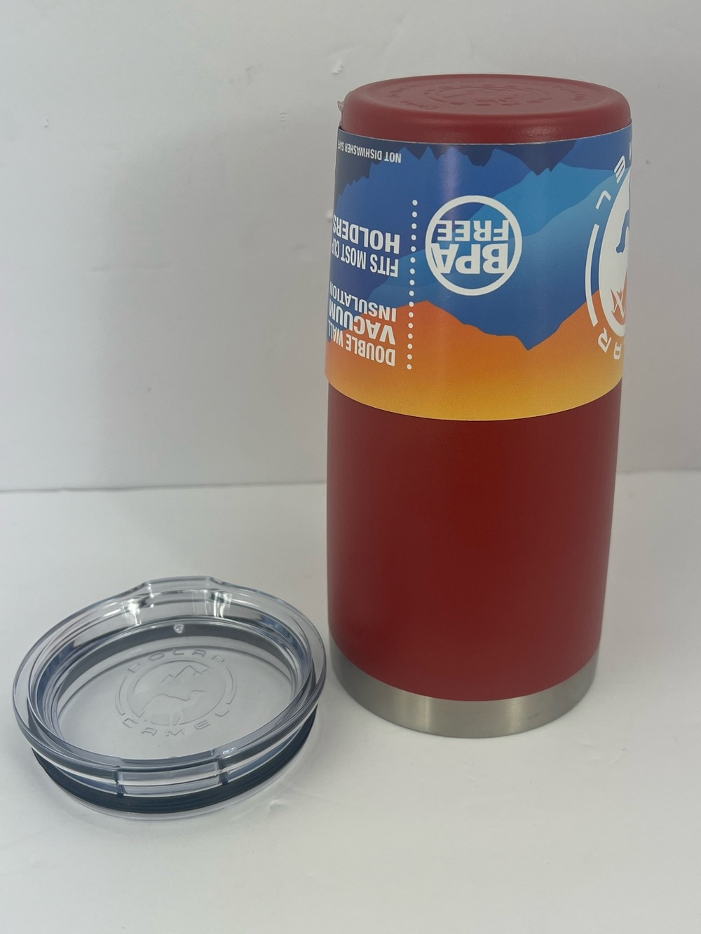 POLAR CAMEL TUMBLER RED COMMUTER MUG 20-OZ DOUBLE INSULATED SWEAT FREE - Picture 3 of 11